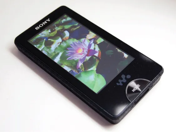 Photo showing Sony Walkman using active-matrix OLED.