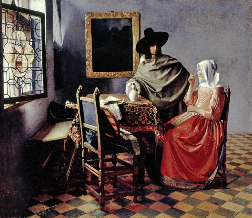 The great Dutch painter Vermeer immortalized this final step in a seventeenth century painting.