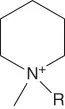 Structural illustration of Alkylmethylpiperidinium.