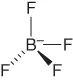 Structural illustration of Tetrafluoroborate.