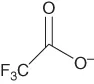 Structural illustration of Trifluoroacetate.
