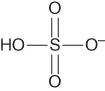 Structural illustration of Hydrogen sulfate.