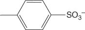 Structural illustration of p-Toluenesulfonate or tosylate.