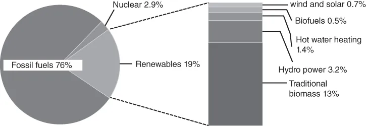 Scheme for Renewable energy share of global energy consumption.