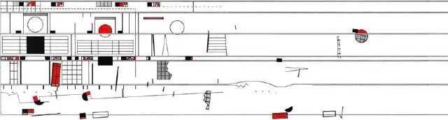 Diagram shows plan of a building.